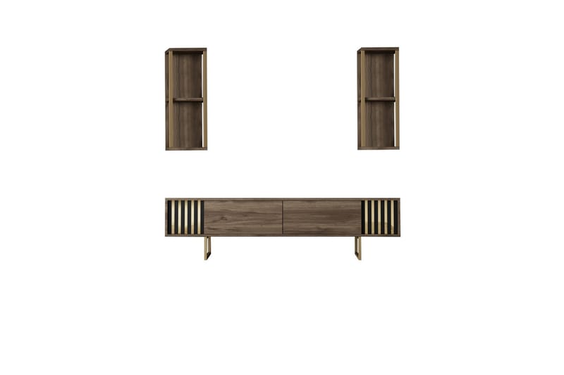 Masatomo Tv-bänk 180 cm - Valnöt/Svart - Möbler - TV- & Mediamöbler - TV bänk & mediabänk