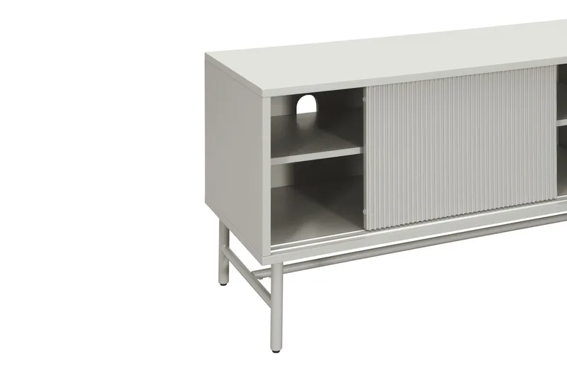 Matterhorn Smal tv-bänk med förvaring 40 cm djup 157 cm bred 58 cm hög - Beige - Möbler - TV- & Mediamöbler - TV bänk & mediabänk