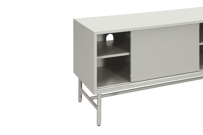 Matterhorn Smal tv-bänk med förvaring 40 cm djup 157 cm bred 58 cm hög - Beige - Möbler - TV- & Mediamöbler - TV bänk & mediabänk