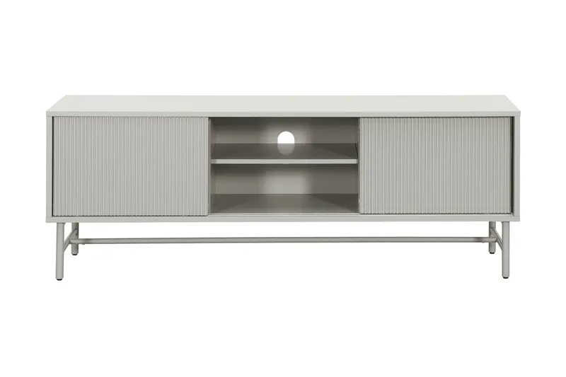 Matterhorn Smal tv-bänk med förvaring 40 cm djup 157 cm bred 58 cm hög - Beige - Möbler - TV- & Mediamöbler - TV bänk & mediabänk