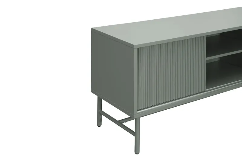 Matterhorn Smal tv-bänk med förvaring 40 cm djup 157 cm bred 58 cm hög - Grön - Möbler - TV- & Mediamöbler - TV bänk & mediabänk