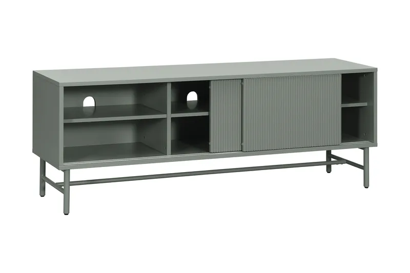 Matterhorn Smal tv-bänk med förvaring 40 cm djup 157 cm bred 58 cm hög - Grön - Möbler - TV- & Mediamöbler - TV bänk & mediabänk