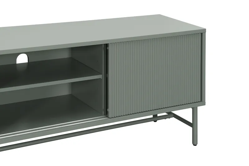 Matterhorn Smal tv-bänk med förvaring 40 cm djup 157 cm bred 58 cm hög - Grön - Möbler - TV- & Mediamöbler - TV bänk & mediabänk