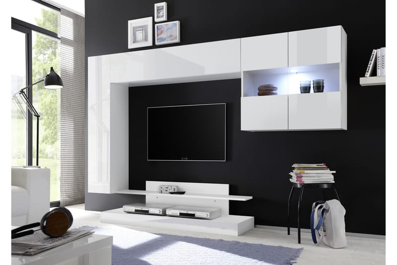 Mediamöbel Nickero 248 cm - Vit - TV-m�öbelset