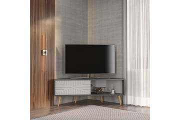 Abbas Tv-bänk 140 cm - Antracit/Vit - Möbler - TV- & Mediamöbler - TV bänk & mediabänk