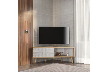 Abbas Tv-bänk 140 cm - Ek/Vit - Möbler - TV- & Mediamöbler - TV bänk & mediabänk