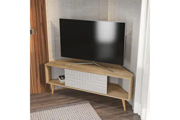 Abbas Tv-bänk 140 cm - Ek/Vit - Möbler - TV- & Mediamöbler - TV bänk & mediabänk