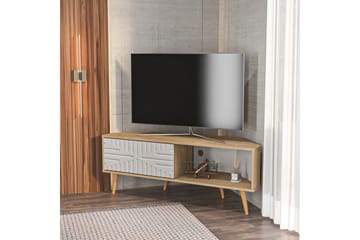 Abbas Tv-bänk 140 cm - Ek/Vit - Möbler - TV- & Mediamöbler - TV bänk & mediabänk