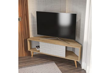 Abbas Tv-bänk 140 cm - Ek/Vit - Möbler - TV- & Mediamöbler - TV bänk & mediabänk