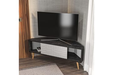 Abbas Tv-bänk 140 cm - Svart/Vit - Möbler - TV- & Mediamöbler - TV bänk & mediabänk