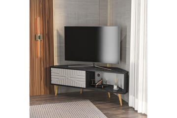 Abbas Tv-bänk 140 cm - Svart/Vit - Möbler - TV- & Mediamöbler - TV bänk & mediabänk