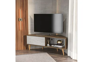 Abbas Tv-bänk 140 cm - Valnöt/Vit - Möbler - TV- & Mediamöbler - TV bänk & mediabänk