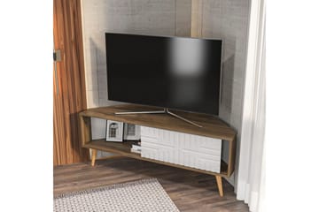 Abbas Tv-bänk 140 cm - Valnöt/Vit - Möbler - TV- & Mediamöbler - TV bänk & mediabänk