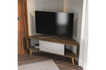 Abbas Tv-bänk 140 cm - Valnöt/Vit - Möbler - TV- & Mediamöbler - TV bänk & mediabänk