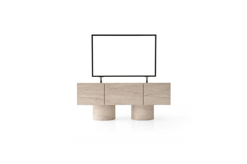 Abbas Tv-bänk 150 cm, Travertine