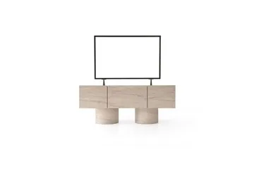 Abbas Tv-bänk 150 cm - Travertine - Möbler - TV- & Mediamöbler - TV bänk & mediabänk