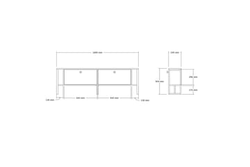 Ahu Tv-bänk 160 cm - Valnöt - Möbler - TV- & Mediamöbler - TV bänk & mediabänk