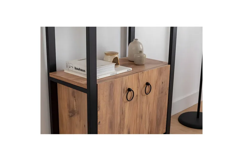 Albuferia Bokhylla 64 cm - Natur/Svart - Förvaring - Hylla - Bokhylla