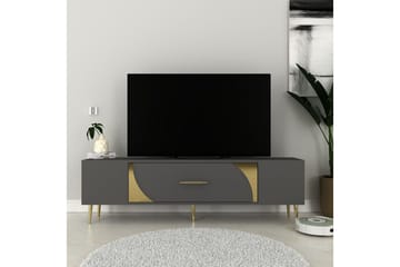 Aldor Tv-bänk 150 cm - Antracit/Guld - Möbler - TV- & Mediamöbler - TV bänk & mediabänk
