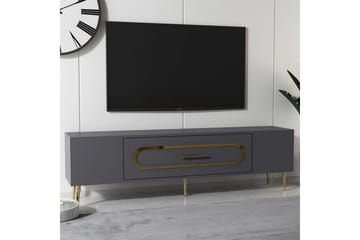 Aldor Tv-bänk 150 cm - Antracit/Guld - Möbler - TV- & Mediamöbler - TV bänk & mediabänk
