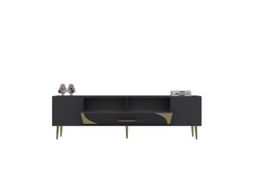 Aldor Tv-bänk 150 cm - Antracit/Guld - Möbler - TV- & Mediamöbler - TV bänk & mediabänk