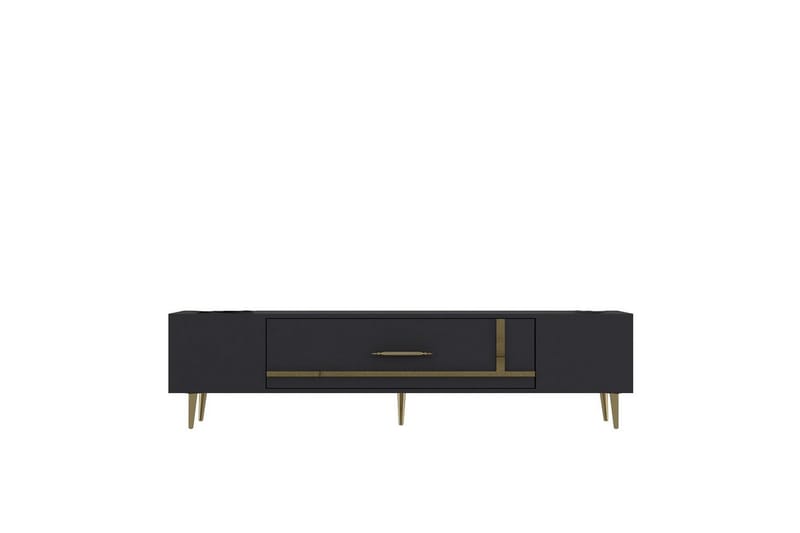 Aldor Tv-bänk 150 cm - Antracit/Guld - Möbler - TV- & Mediamöbler - TV bänk & mediabänk