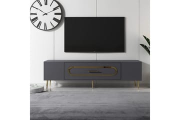 Aldor Tv-bänk 150 cm - Antracit/Guld - Möbler - TV- & Mediamöbler - TV bänk & mediabänk