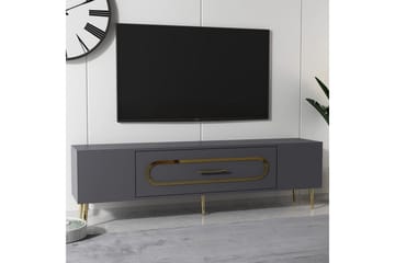 Aldor Tv-bänk 150 cm - Antracit/Guld - Möbler - TV- & Mediamöbler - TV bänk & mediabänk