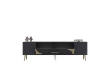 Aldor Tv-bänk 150 cm - Antracit/Guld - Möbler - TV- & Mediamöbler - TV bänk & mediabänk