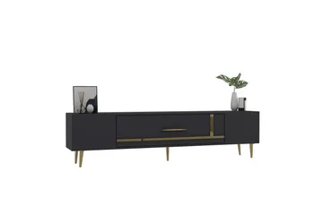 Aldor Tv-bänk 150 cm - Antracit/Guld - Möbler - TV- & Mediamöbler - TV bänk & mediabänk