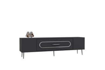 Aldor Tv-bänk 150 cm - Antracit/Silver - Möbler - TV- & Mediamöbler - TV bänk & mediabänk