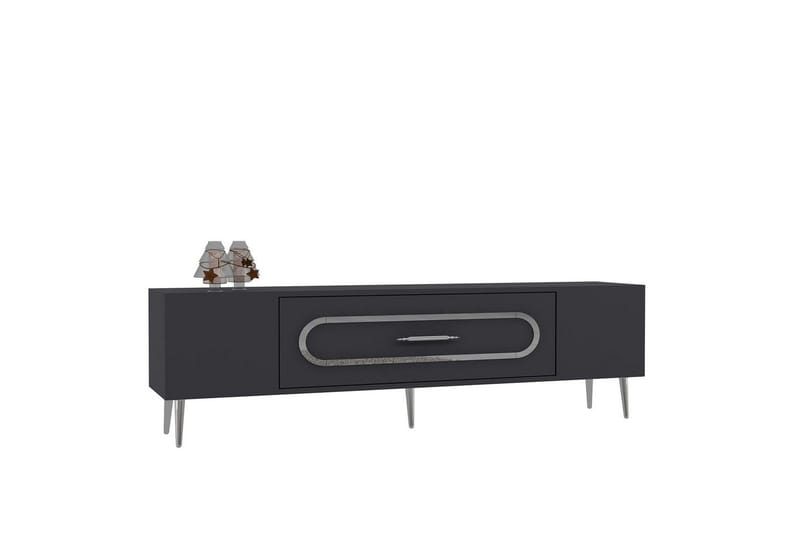 Aldor Tv-bänk 150 cm - Antracit/Silver - Möbler - TV- & Mediamöbler - TV bänk & mediabänk