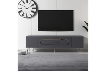 Aldor Tv-bänk 150 cm - Antracit/Silver - Möbler - TV- & Mediamöbler - TV bänk & mediabänk