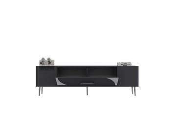 Aldor Tv-bänk 150 cm - Antracit/Silver - Möbler - TV- & Mediamöbler - TV bänk & mediabänk