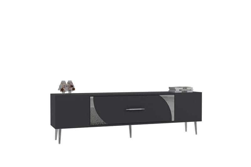 Aldor Tv-bänk 150 cm - Antracit/Silver - Möbler - TV- & Mediamöbler - TV bänk & mediabänk