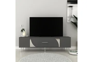Aldor Tv-bänk 150 cm - Antracit/Silver - Möbler - TV- & Mediamöbler - TV bänk & mediabänk