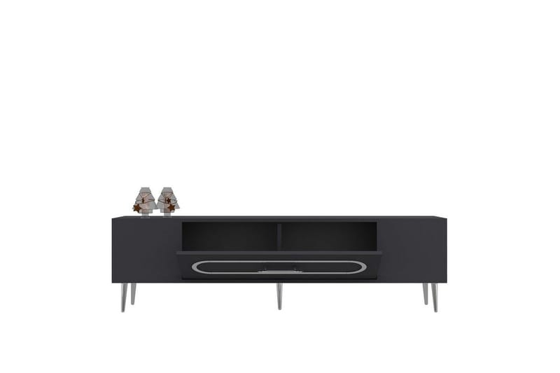 Aldor Tv-bänk 150 cm - Antracit/Silver - Möbler - TV- & Mediamöbler - TV bänk & mediabänk