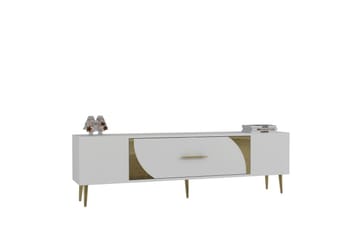 Aldor Tv-bänk 150 cm - Vit/Guld - Möbler - TV- & Mediamöbler - TV bänk & mediabänk