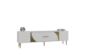 Aldor Tv-bänk 150 cm - Vit/Guld - Möbler - TV- & Mediamöbler - TV bänk & mediabänk