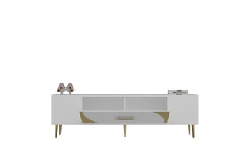 Aldor Tv-bänk 150 cm - Vit/Guld - Möbler - TV- & Mediamöbler - TV bänk & mediabänk