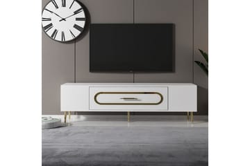 Aldor Tv-bänk 150 cm - Vit/Guld - Möbler - TV- & Mediamöbler - TV bänk & mediab änk