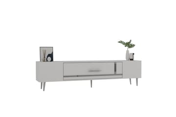 Aldor Tv-bänk 150 cm - Vit/Silver - Möbler - TV- & Mediamöbler - TV bänk & mediabänk