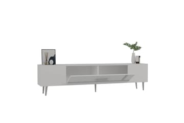 Aldor Tv-bänk 150 cm - Vit/Silver - Möbler - TV- & Mediamöbler - TV bänk & mediabänk