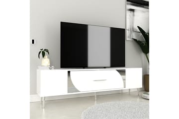 Aldor Tv-bänk 150 cm - Vit/Silver - Möbler - TV- & Mediamöbler - TV bänk & mediabänk
