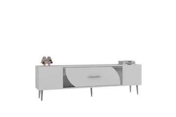 Aldor Tv-bänk 150 cm - Vit/Silver - Möbler - TV- & Mediamöbler - TV bänk & mediabänk