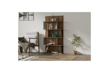 Alexelle Bokhylla 80 cm - Valnöt - Förvaring - Hylla - Bokhylla