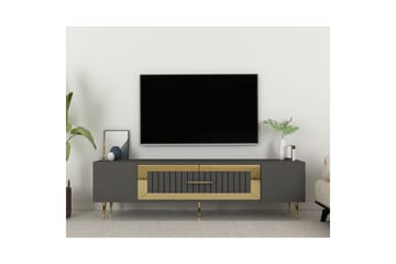 Anira Tv-bänk 150 cm - Antracit/Guld - Möbler - TV- & Mediamöbler - TV bänk & mediabänk