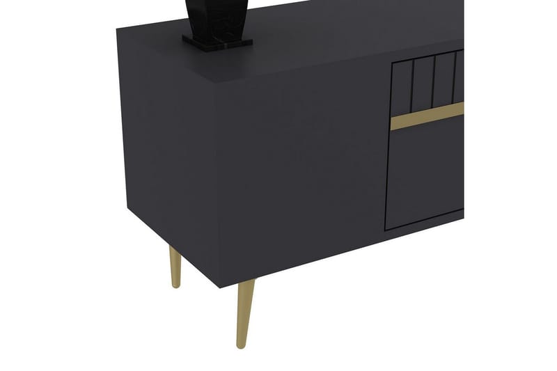 Anira Tv-bänk 150 cm - Antracit/Guld - Möbler - TV- & Mediamöbler - TV bänk & mediabänk