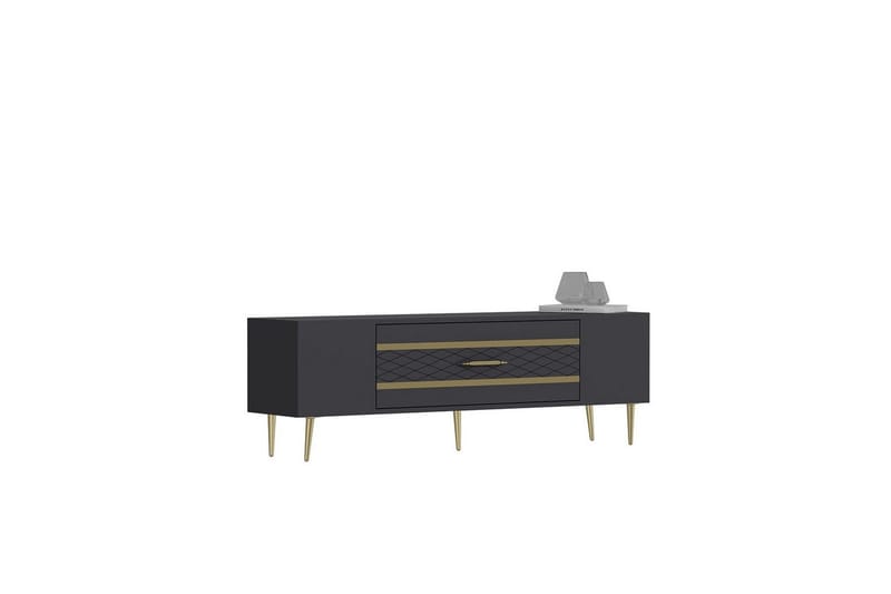 Anira Tv-bänk 150 cm - Antracit/Guld - Möbler - TV- & Mediamöbler - TV bänk & mediabänk
