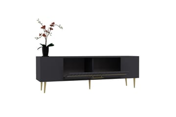 Anira Tv-bänk 150 cm - Antracit/Guld - Möbler - TV- & Mediamöbler - TV bänk & mediabänk